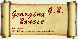 Georgina Mančić vizit kartica